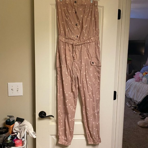 Strapless Pink Star Jumpsuit - Picture 4 of 5